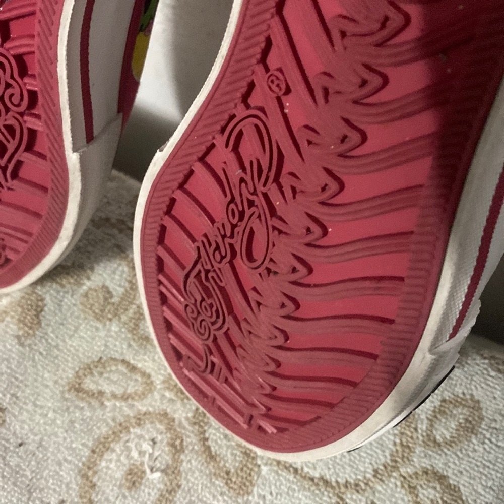 Ed Hardy low slip-on sneakers sz6+💀cap💚🧡Almay Goddess Gloss - Picture 10 of 17